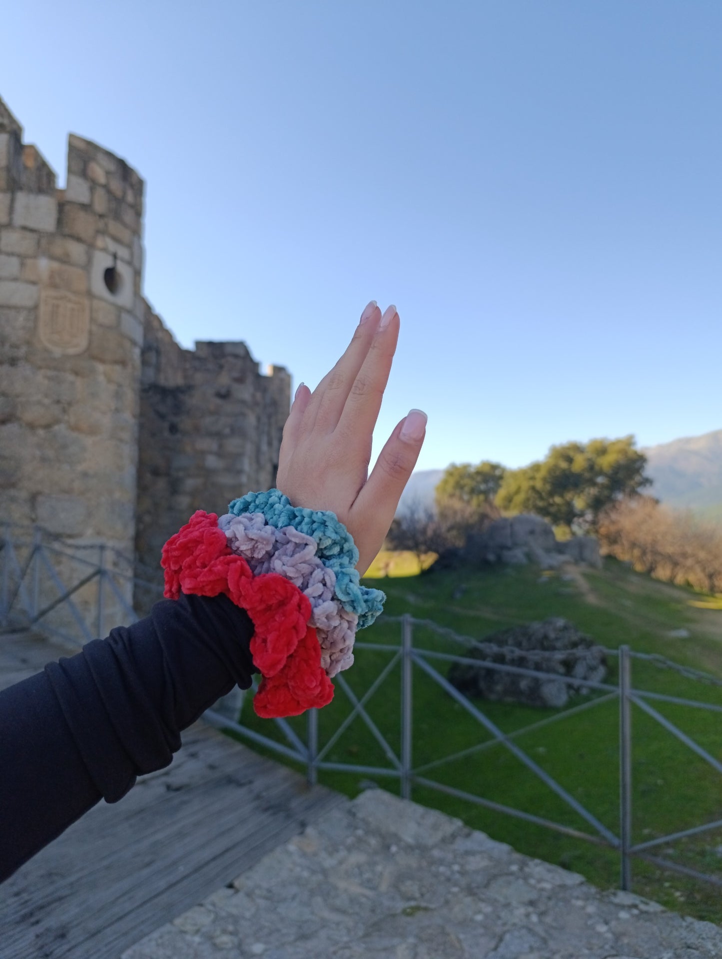 Coleteros Scrunchies Velvet Tejidos a Mano